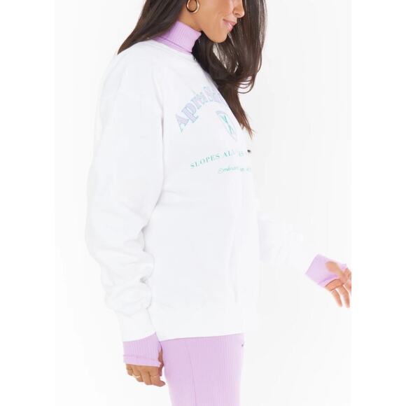 Show Me Your Mumu Stanley Sweatshirt Medium Apres Ski Club Oversized Crewneck - Picture 12 of 14